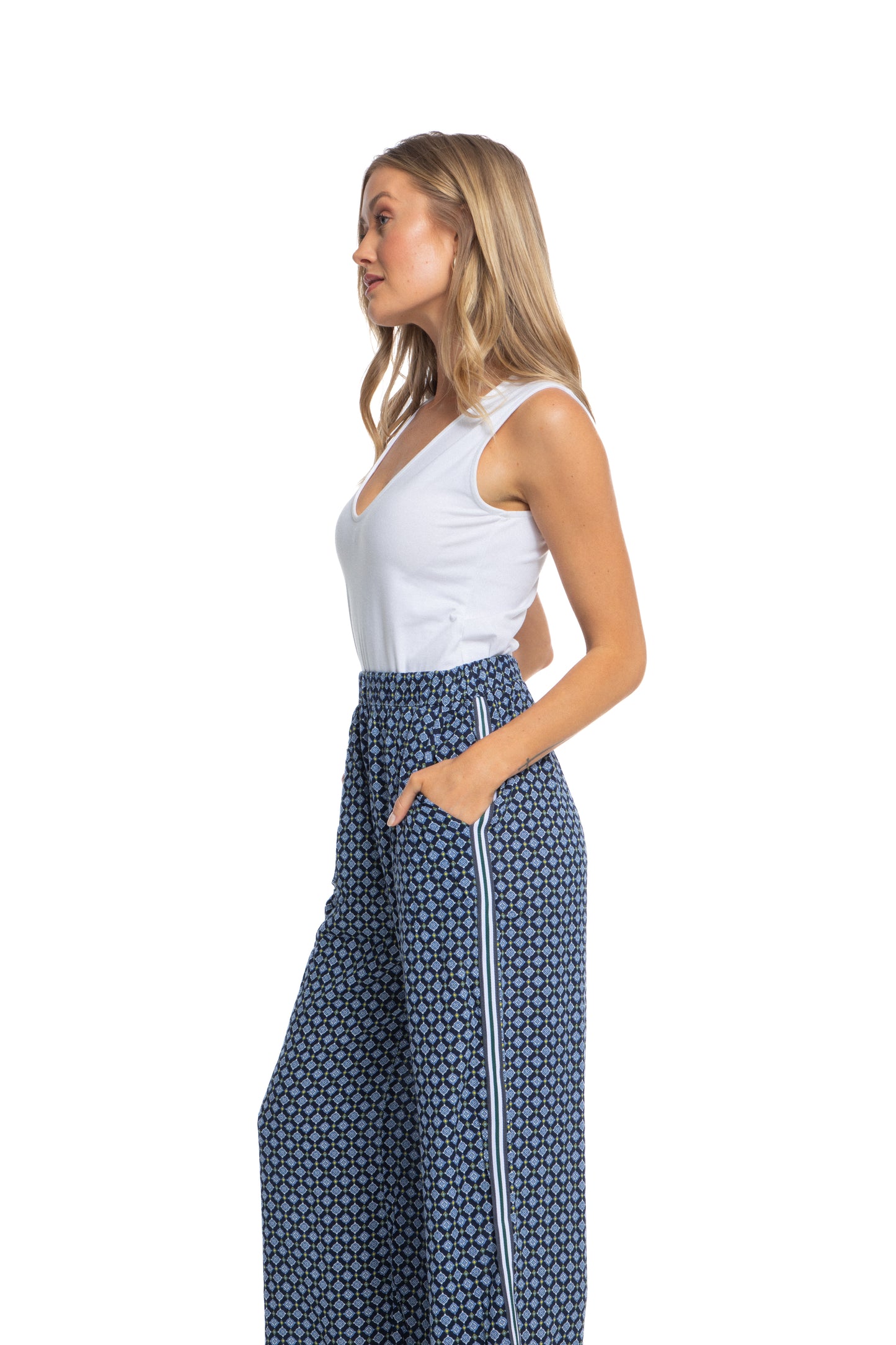 Alina Printed Wide Leg Pants