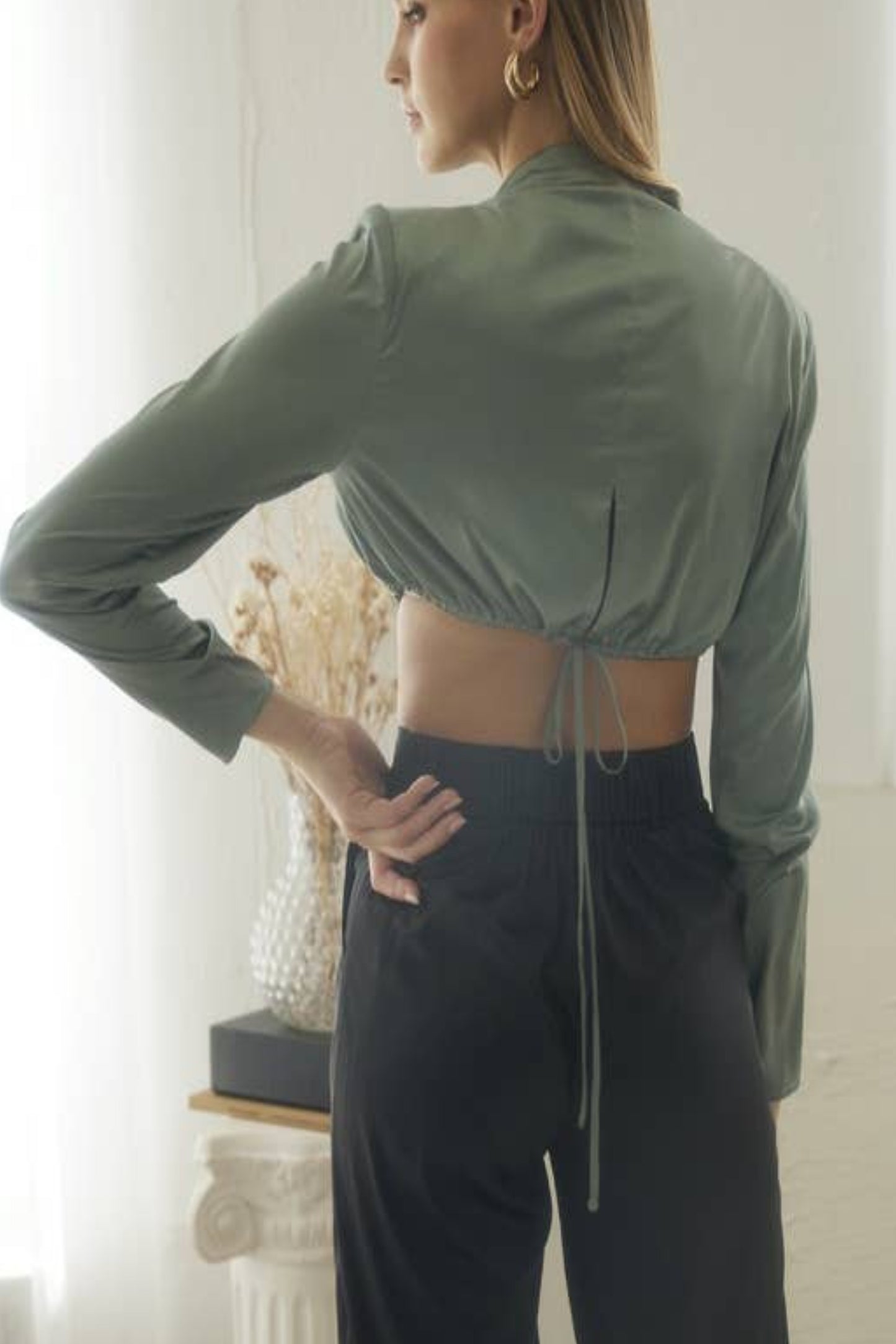 Sage Romance Crop Top