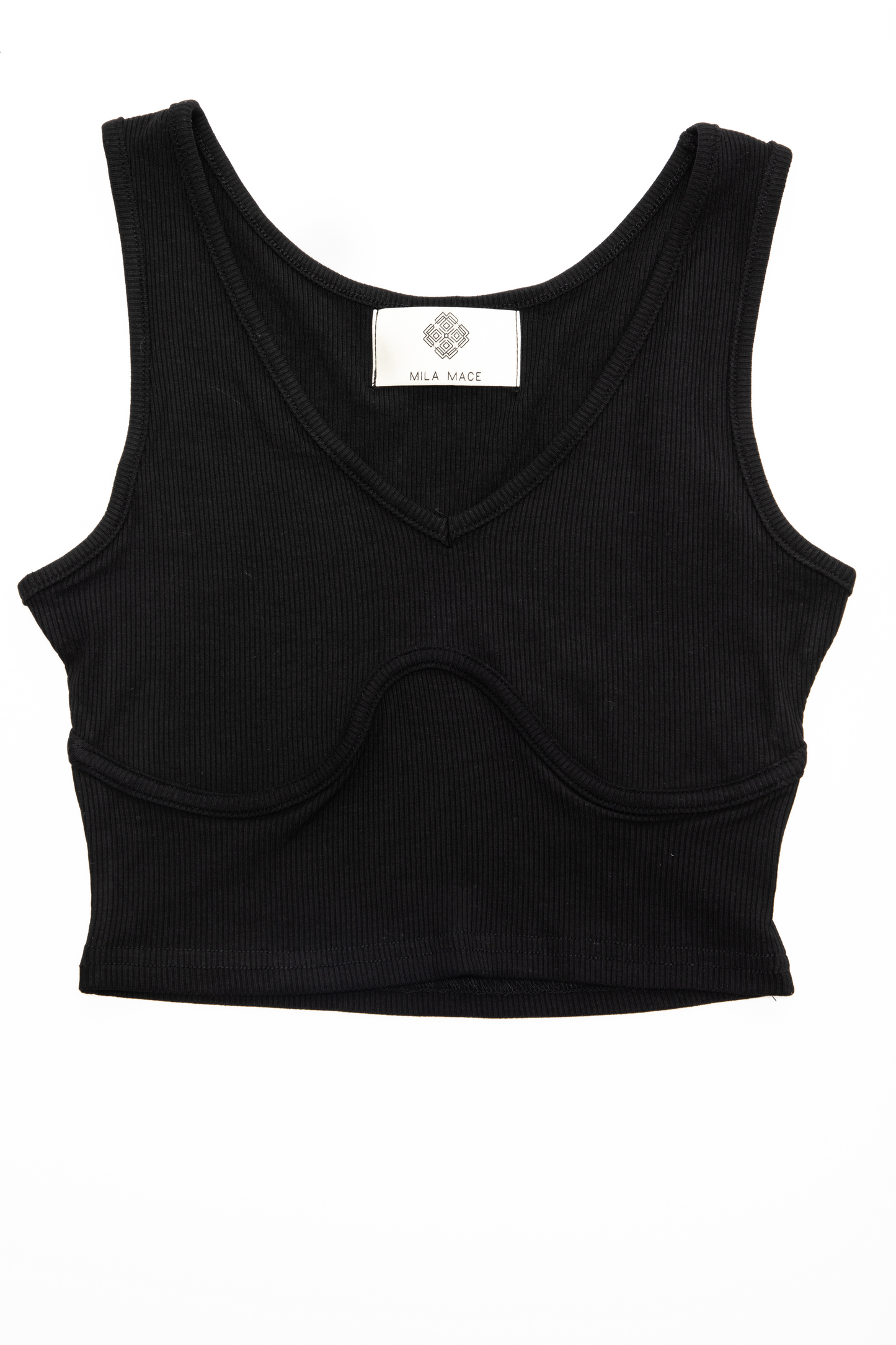 Ibiza Underwire Ribbed Crop Tank