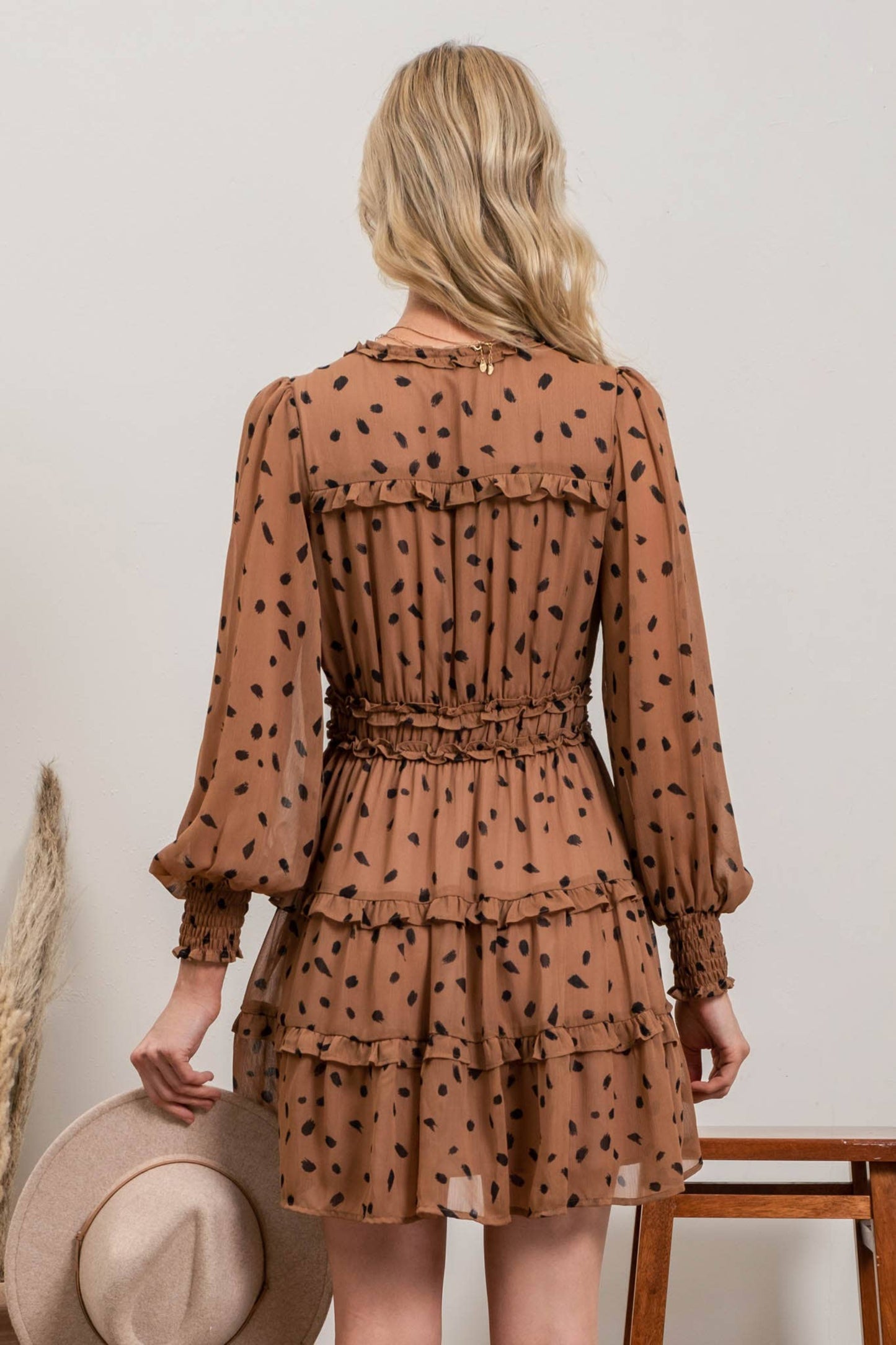 Lizzie Brush Stroke Mini Dress