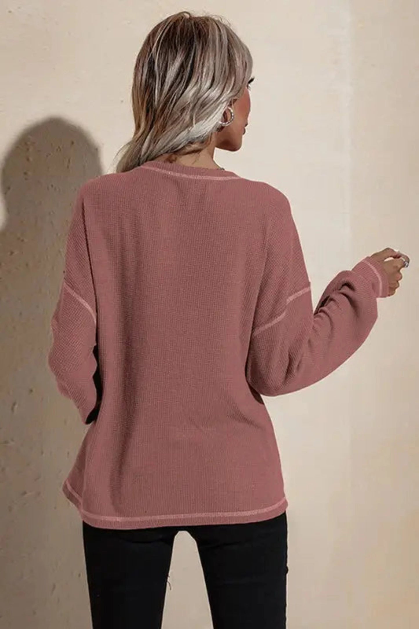 Loose Solid Color Sweater