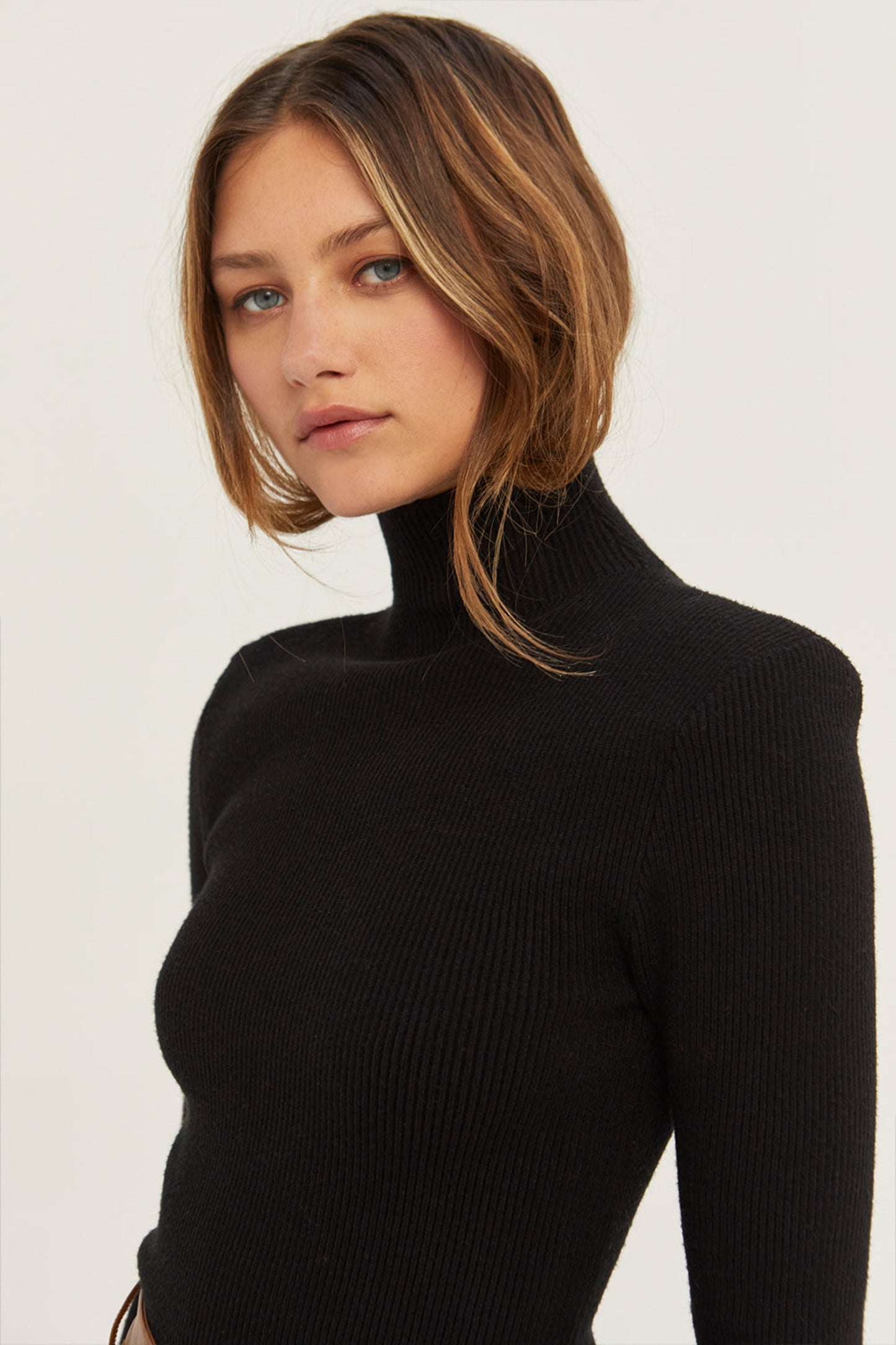 Amelia Black Turtleneck Sweater