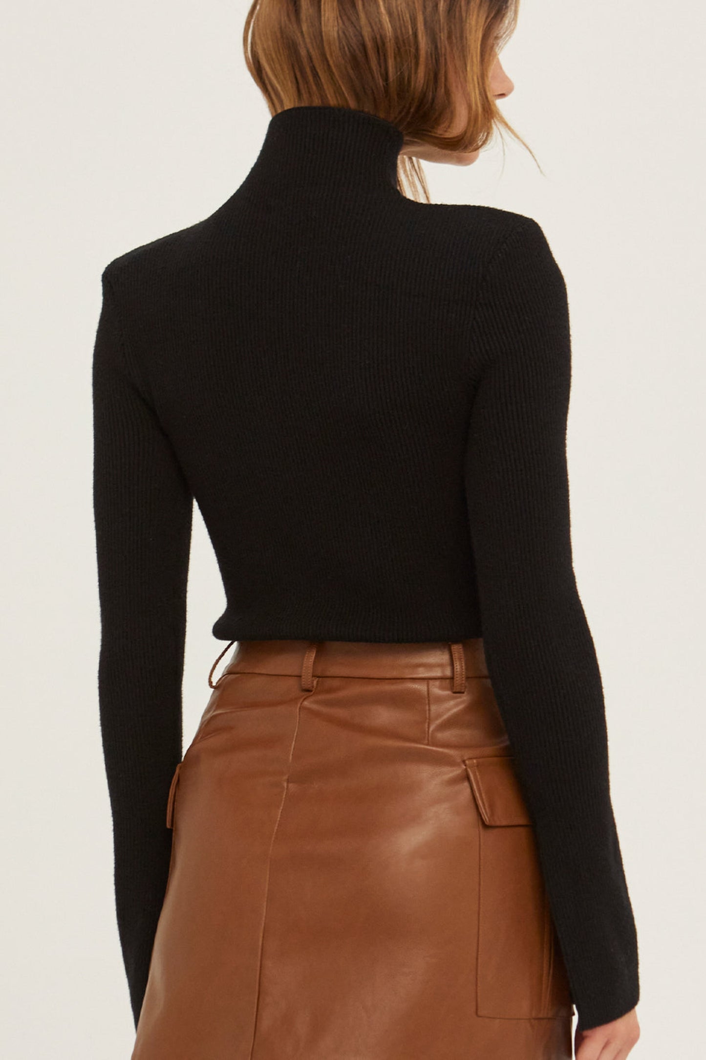 Amelia Black Turtleneck Sweater