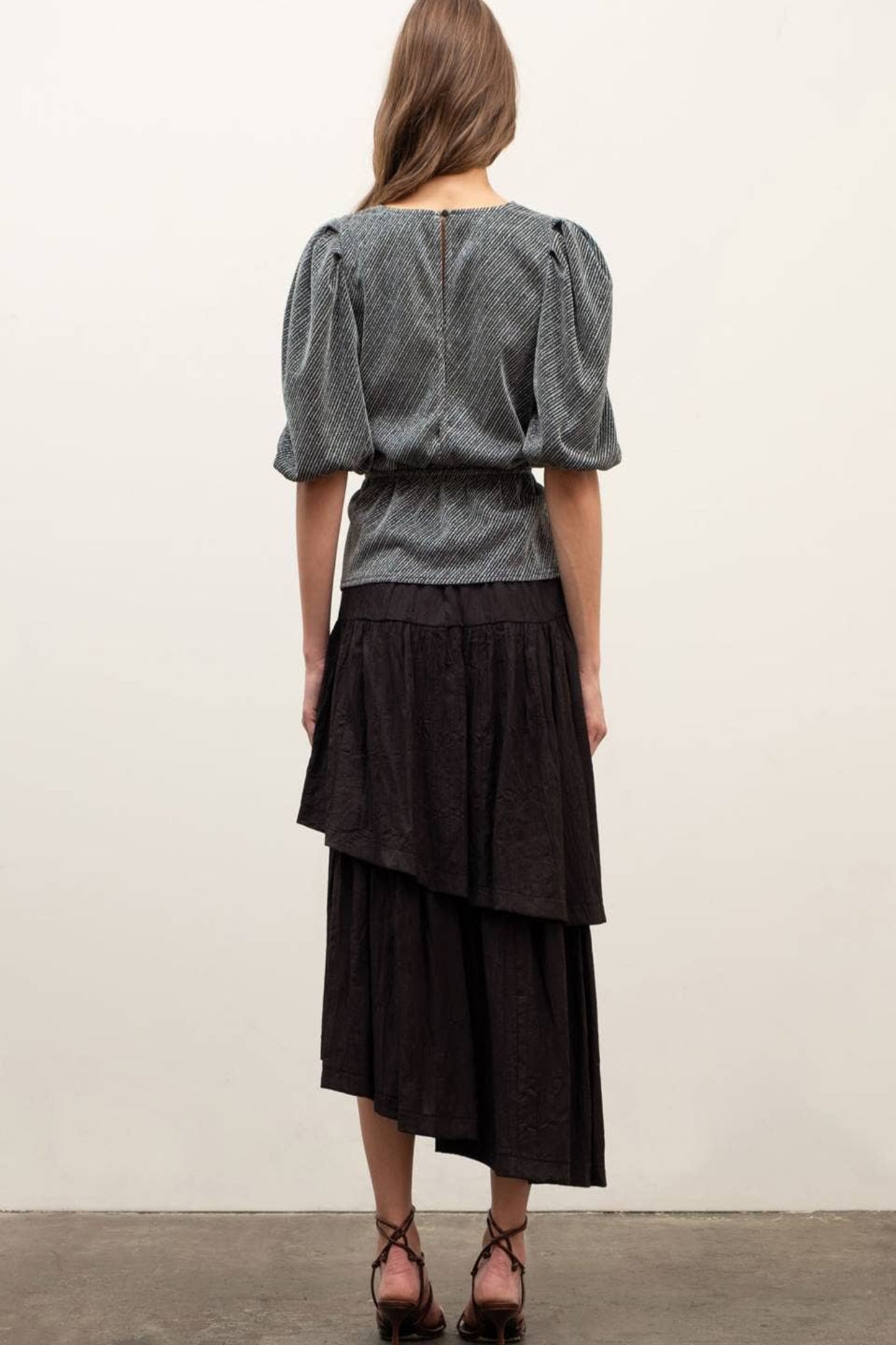 Sienna Black Metallic Top