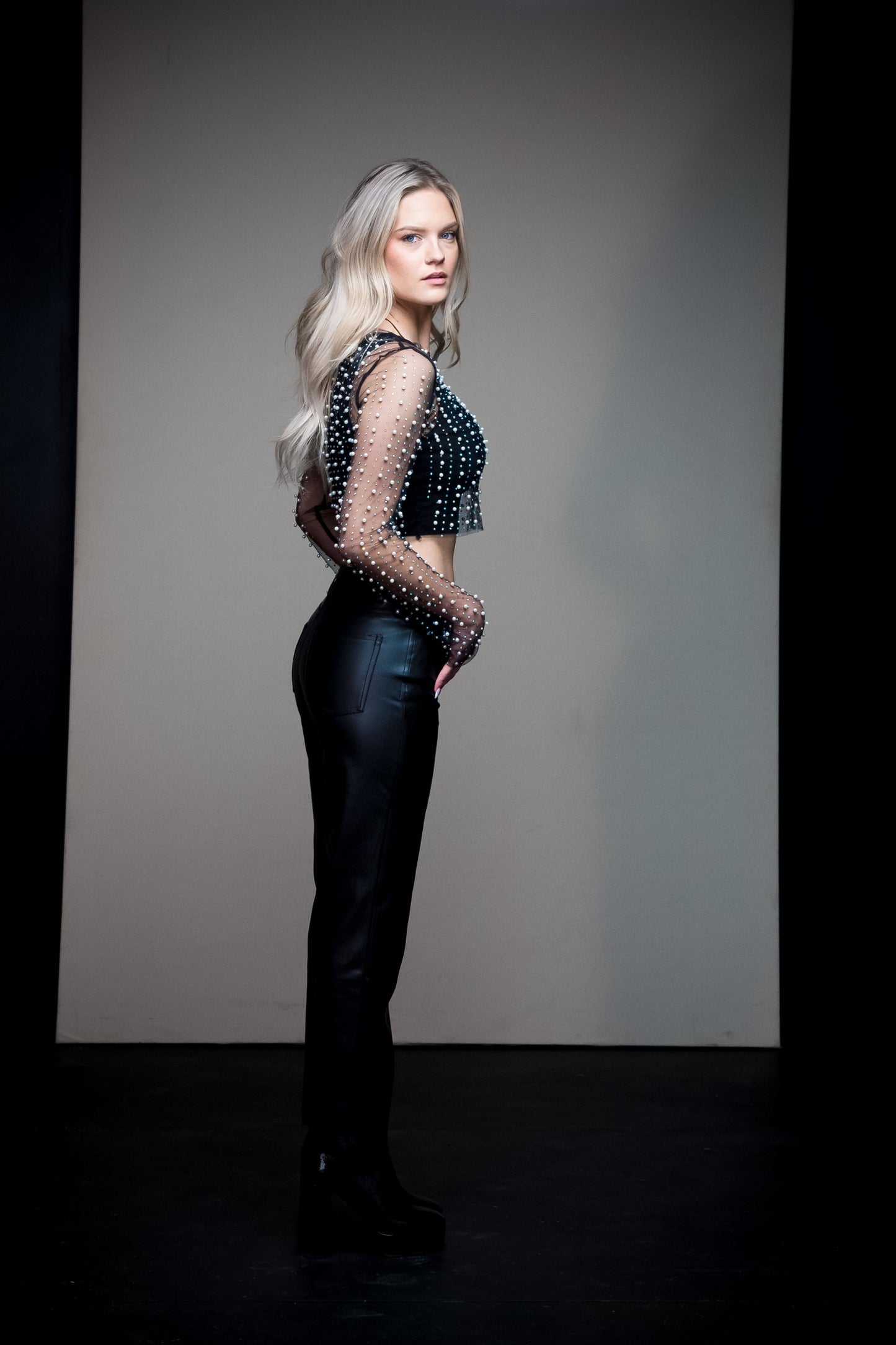 After Hours Mesh Crop Top