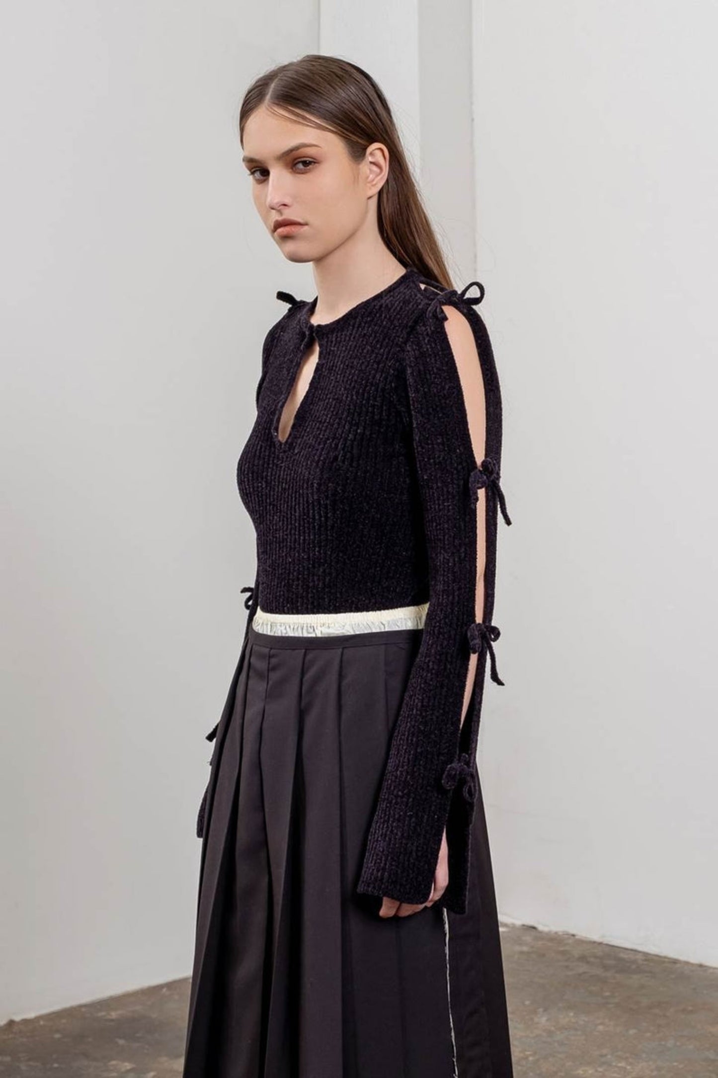 Kenzie Cut Out Ribbon Sweater