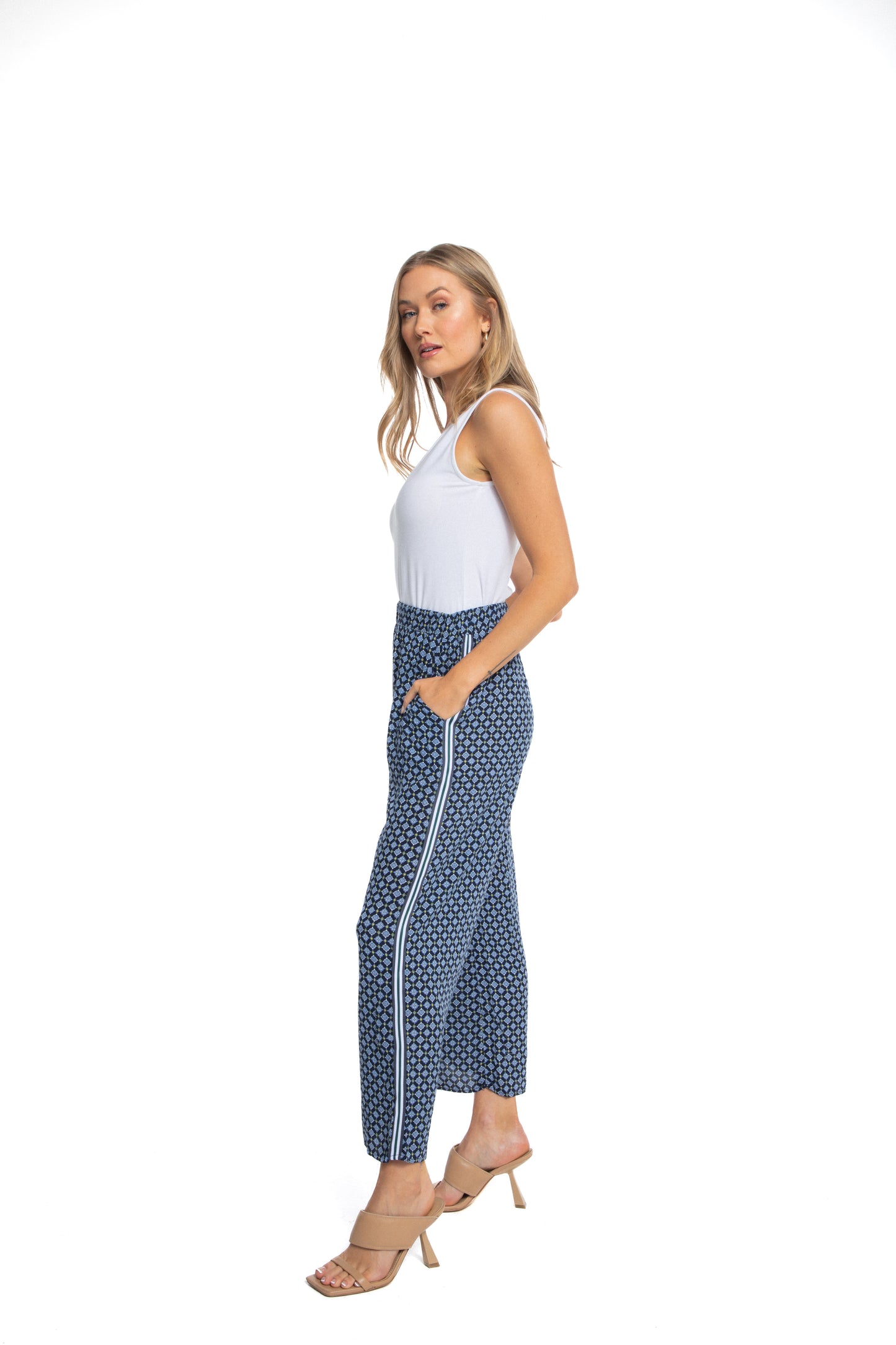 Alina Printed Wide Leg Pants