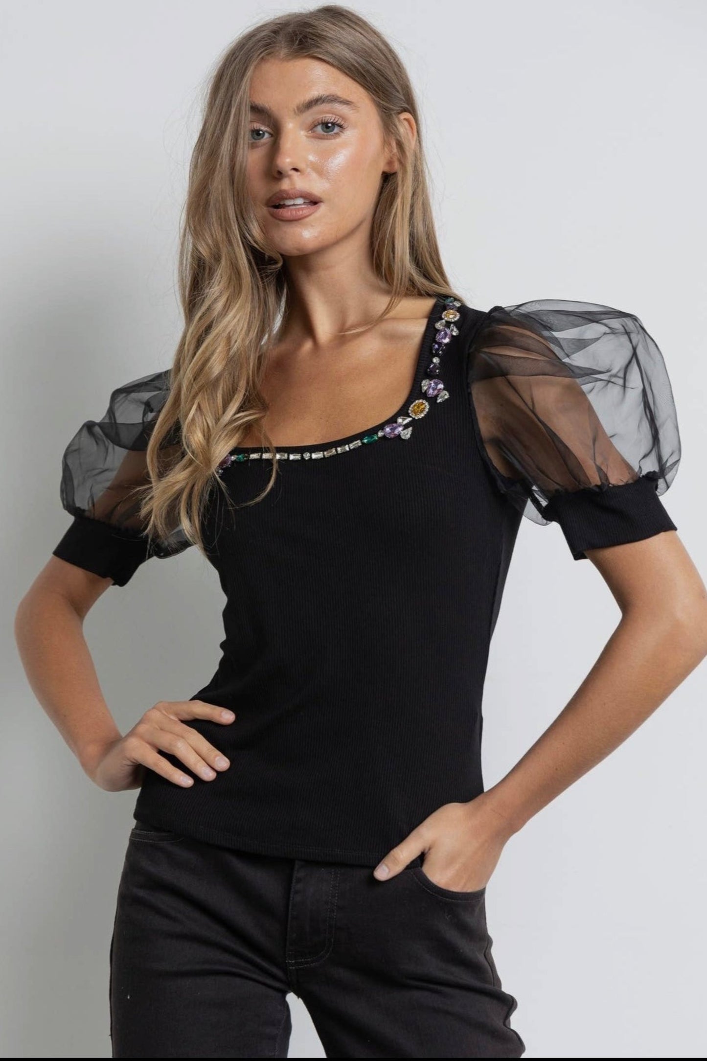 Venita Knit Ribbed Top