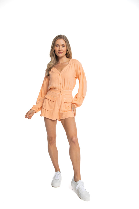 Oriana Linen Romper