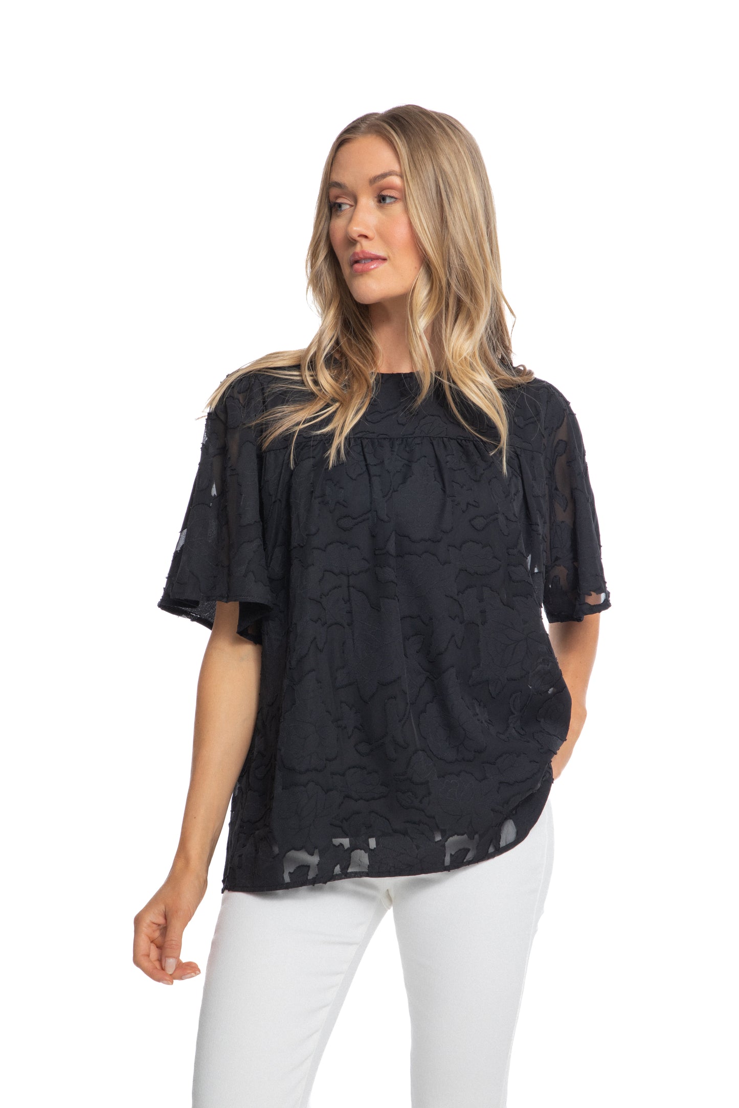 Paris Textured Flowy Top