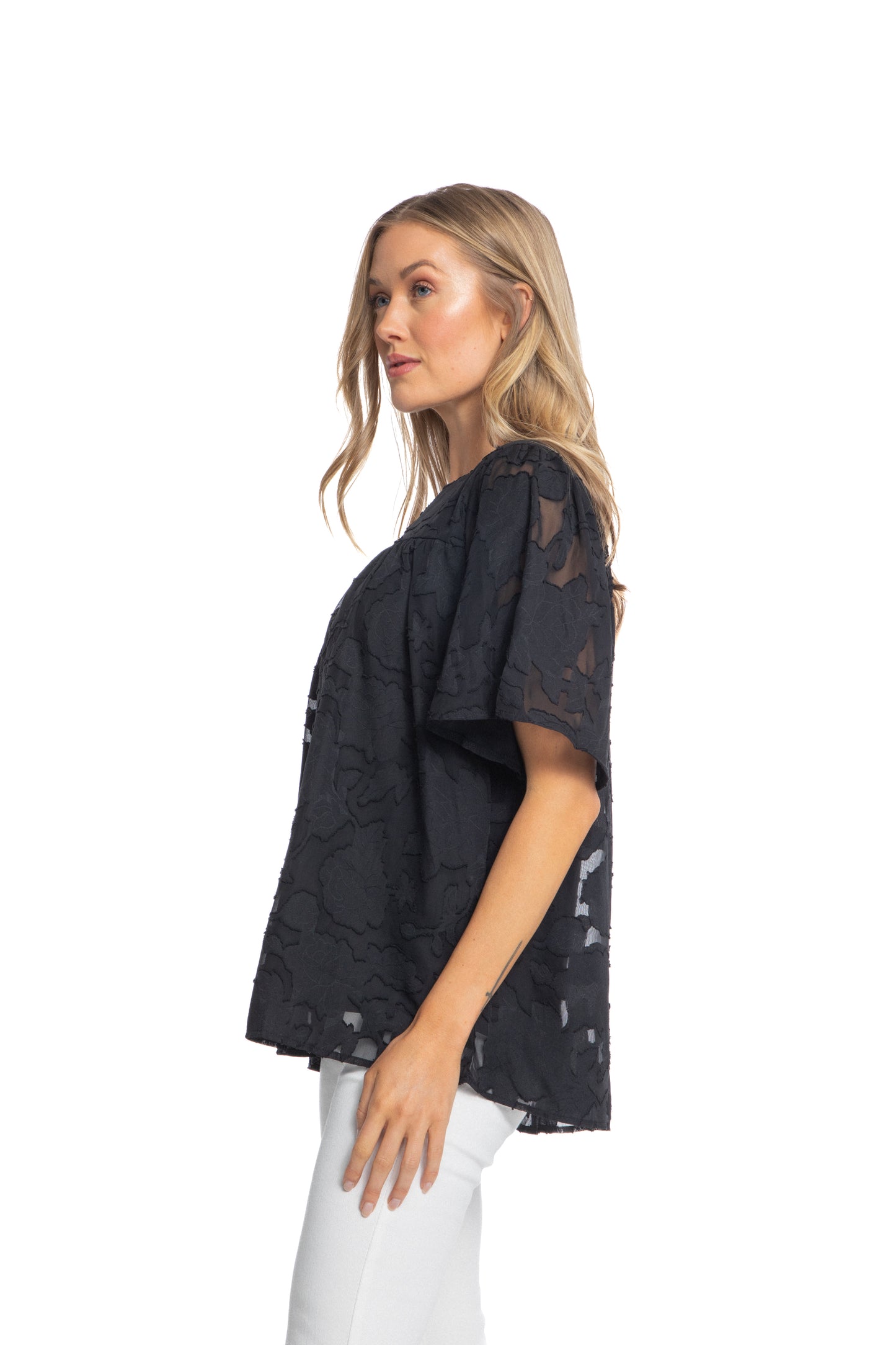 Paris Textured Flowy Top