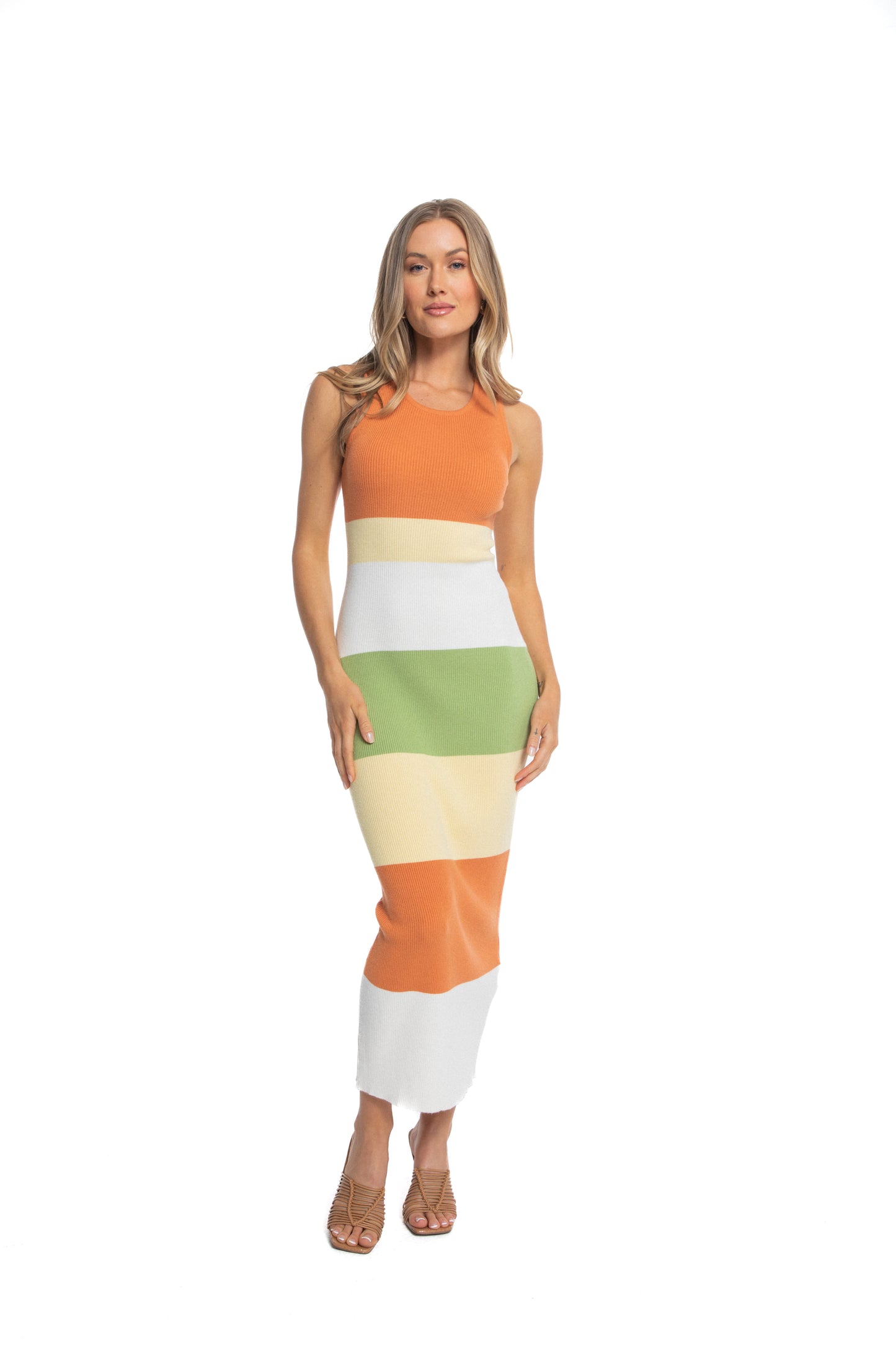 Jiana Striped Maxi Dress