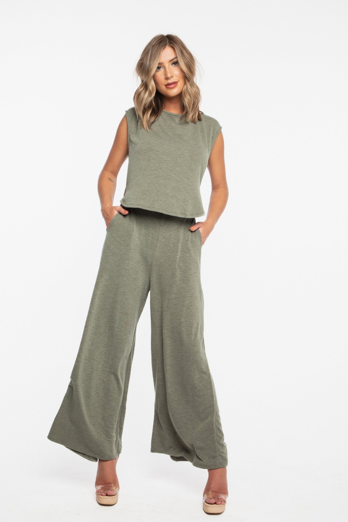 Xanadu Open Front Wide Leg Jumpsuit
