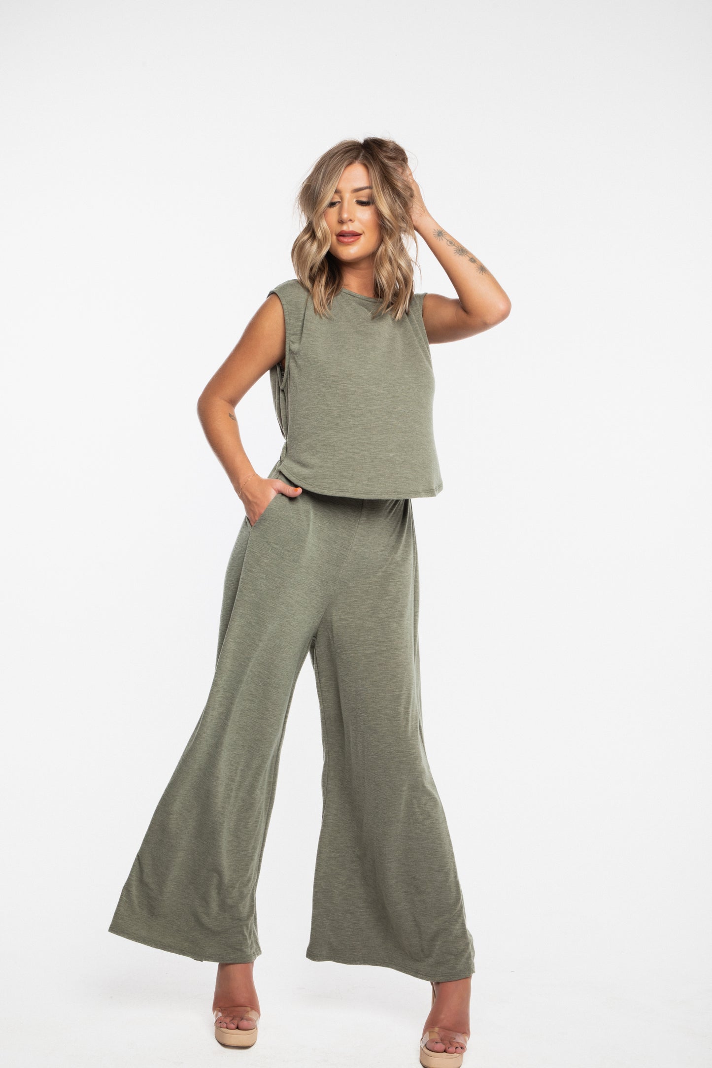 Xanadu Open Front Wide Leg Jumpsuit