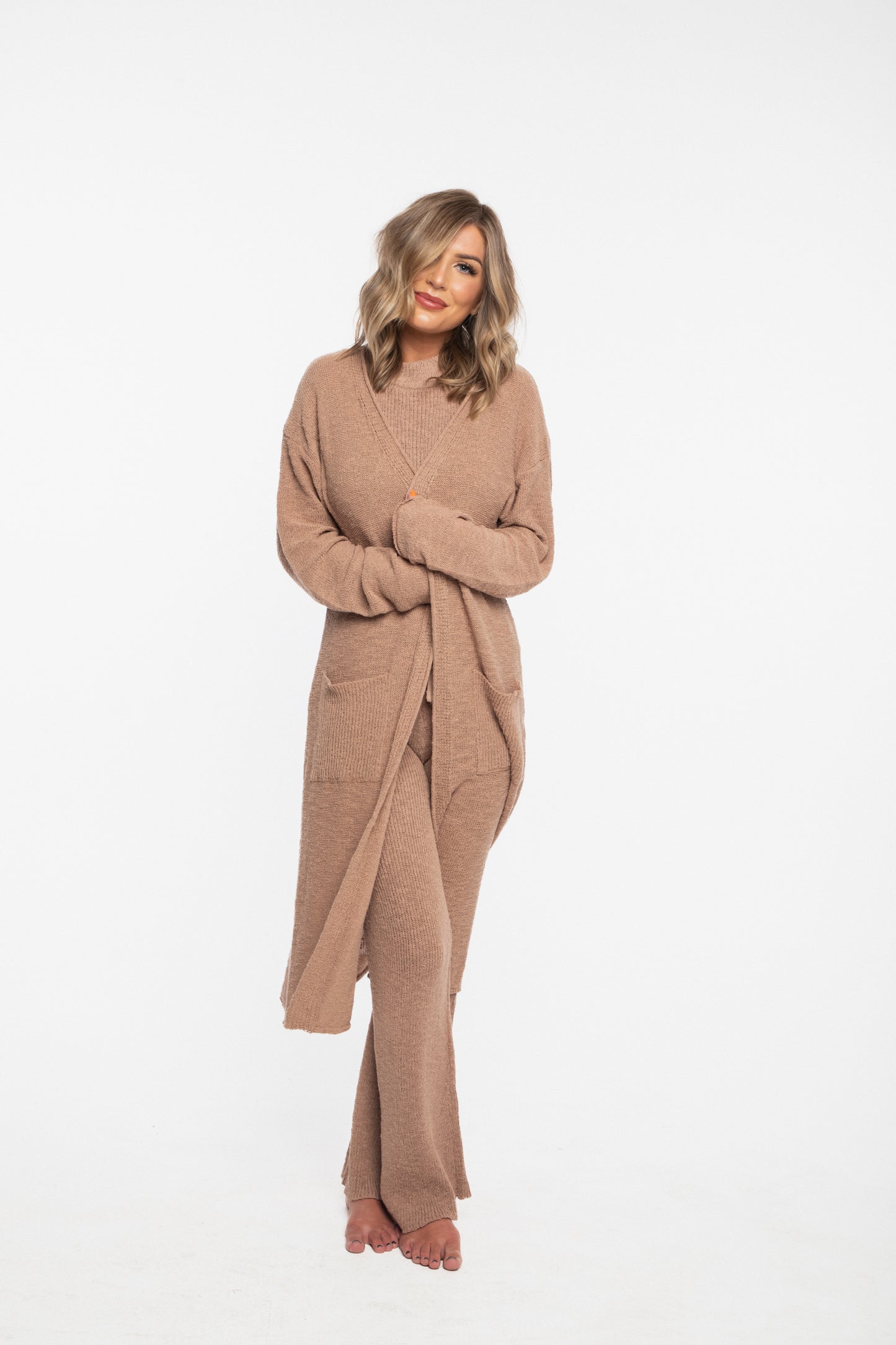 Cappuccino Knit Three Piece Set
