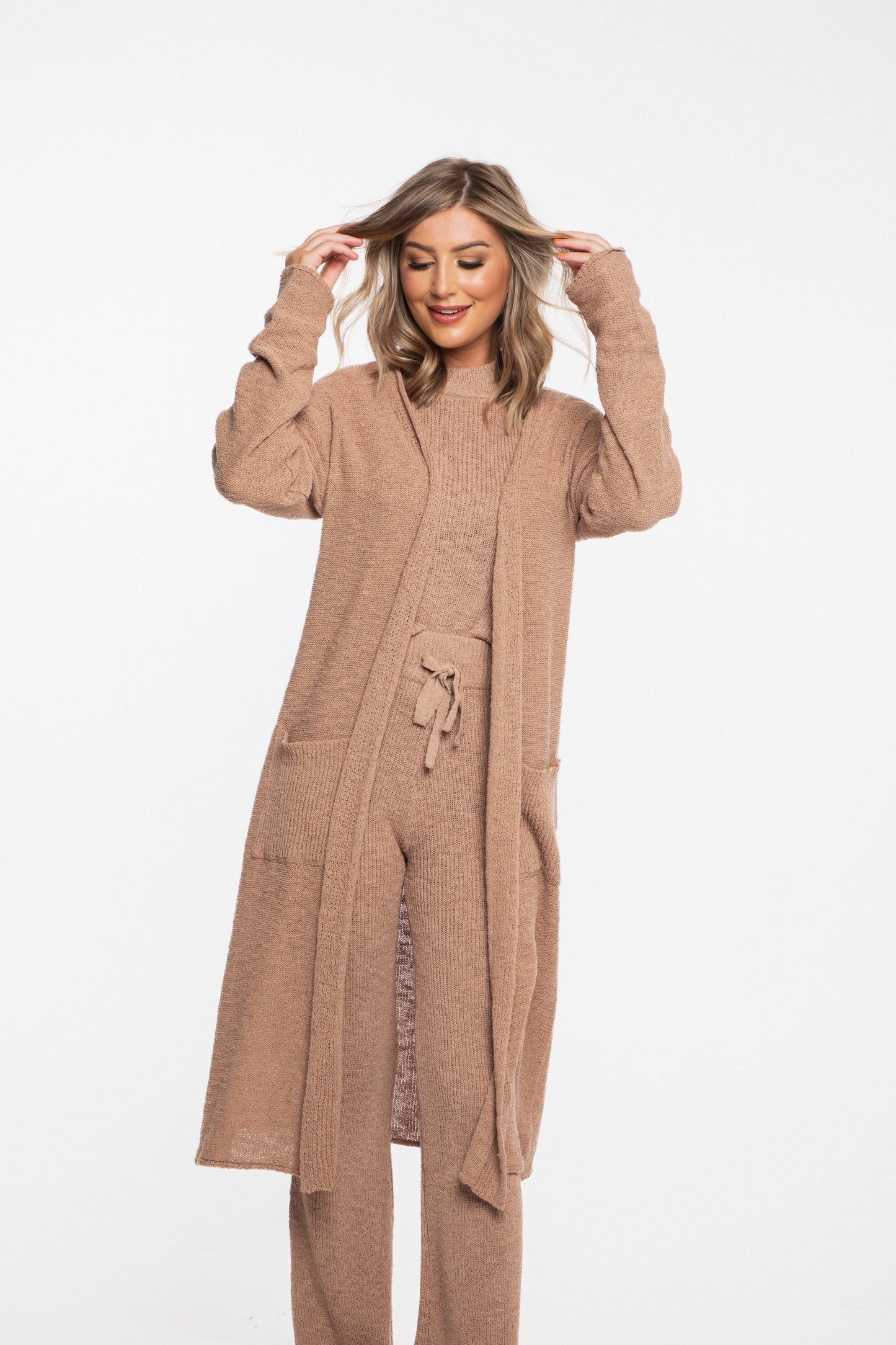 Cappuccino Knit Three Piece Set