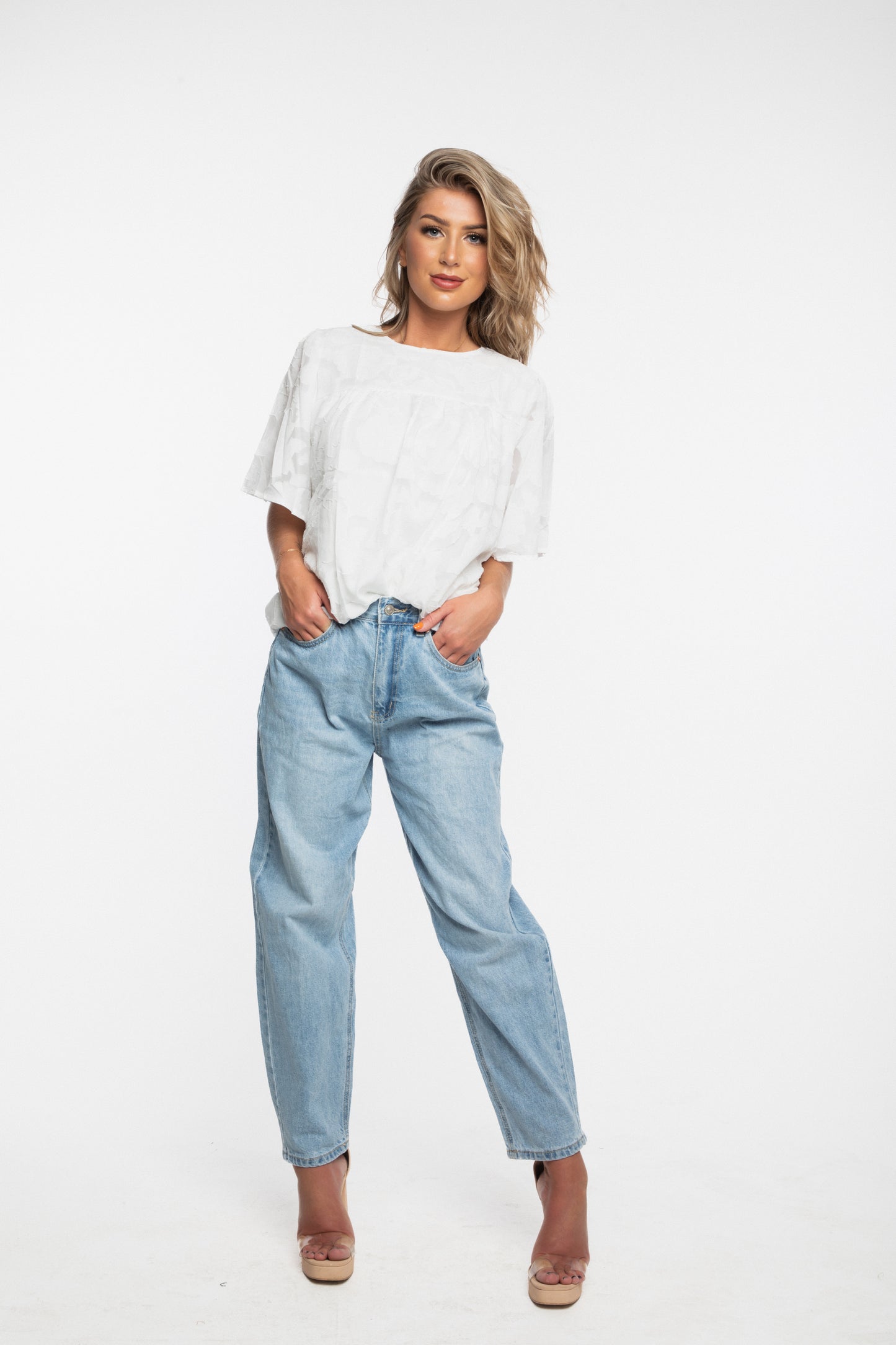 Paris Textured Flowy Top