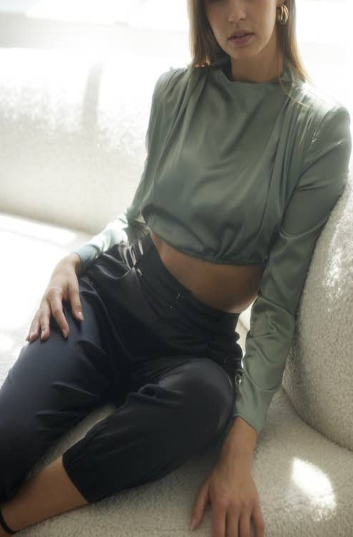Sage Romance Crop Top
