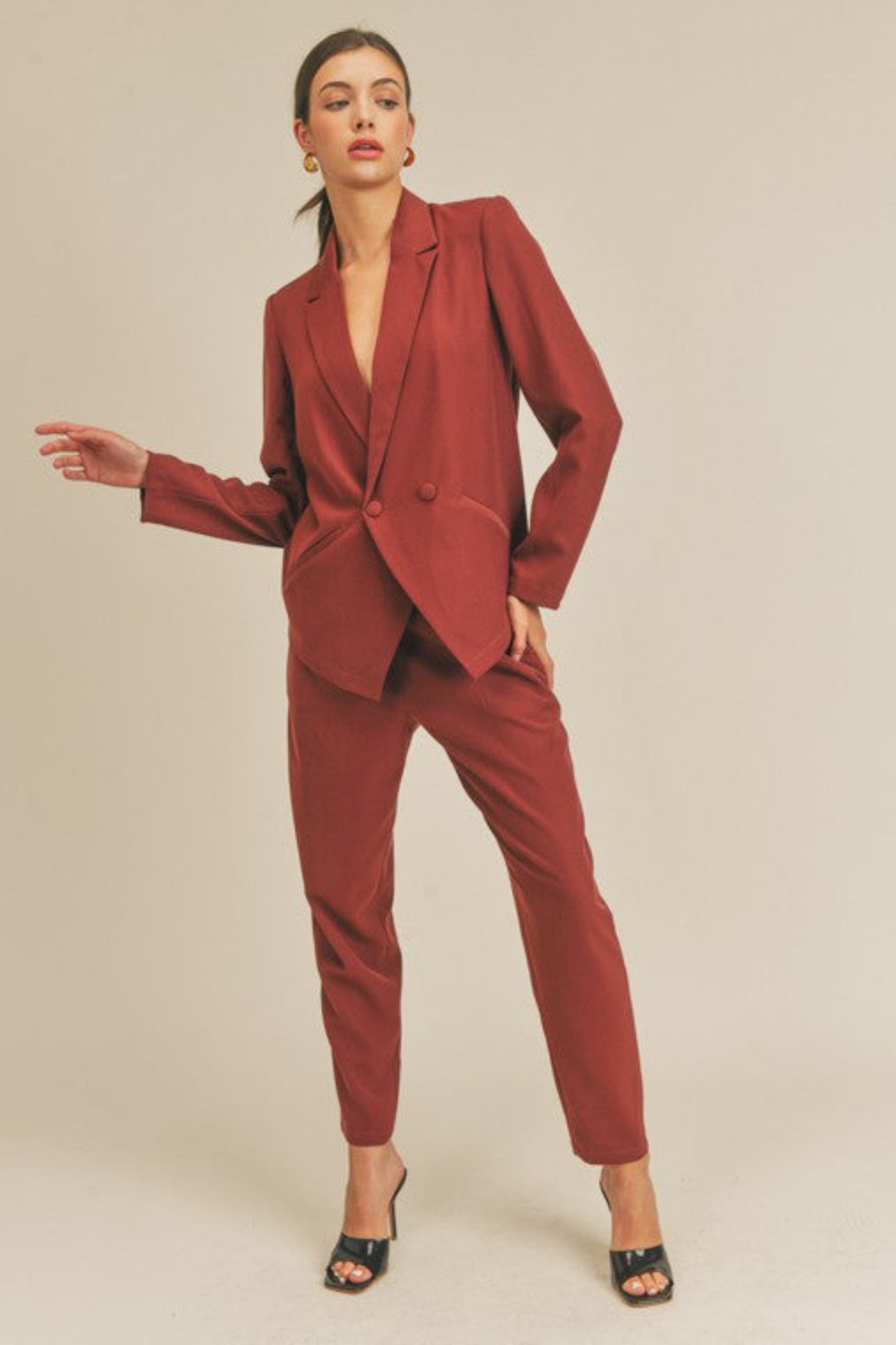 Malia Cranberry Blazer