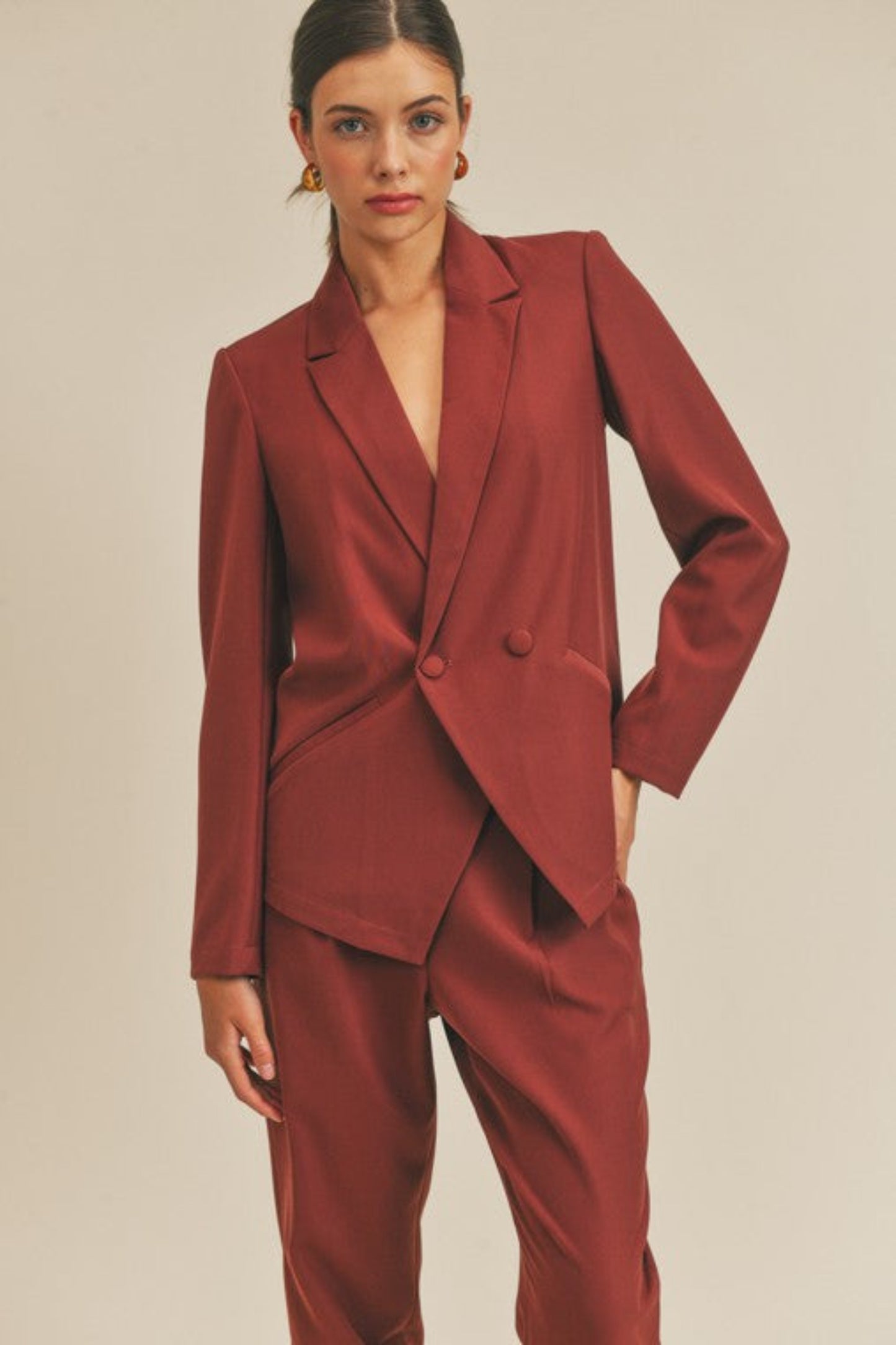 Malia Cranberry Blazer