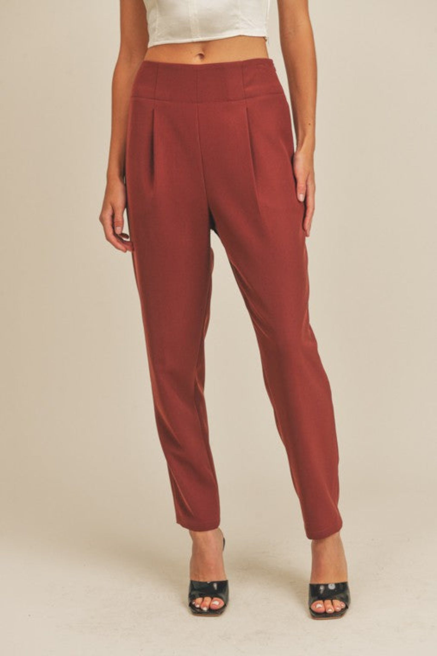 Malia Cranberry Suit Jogger
