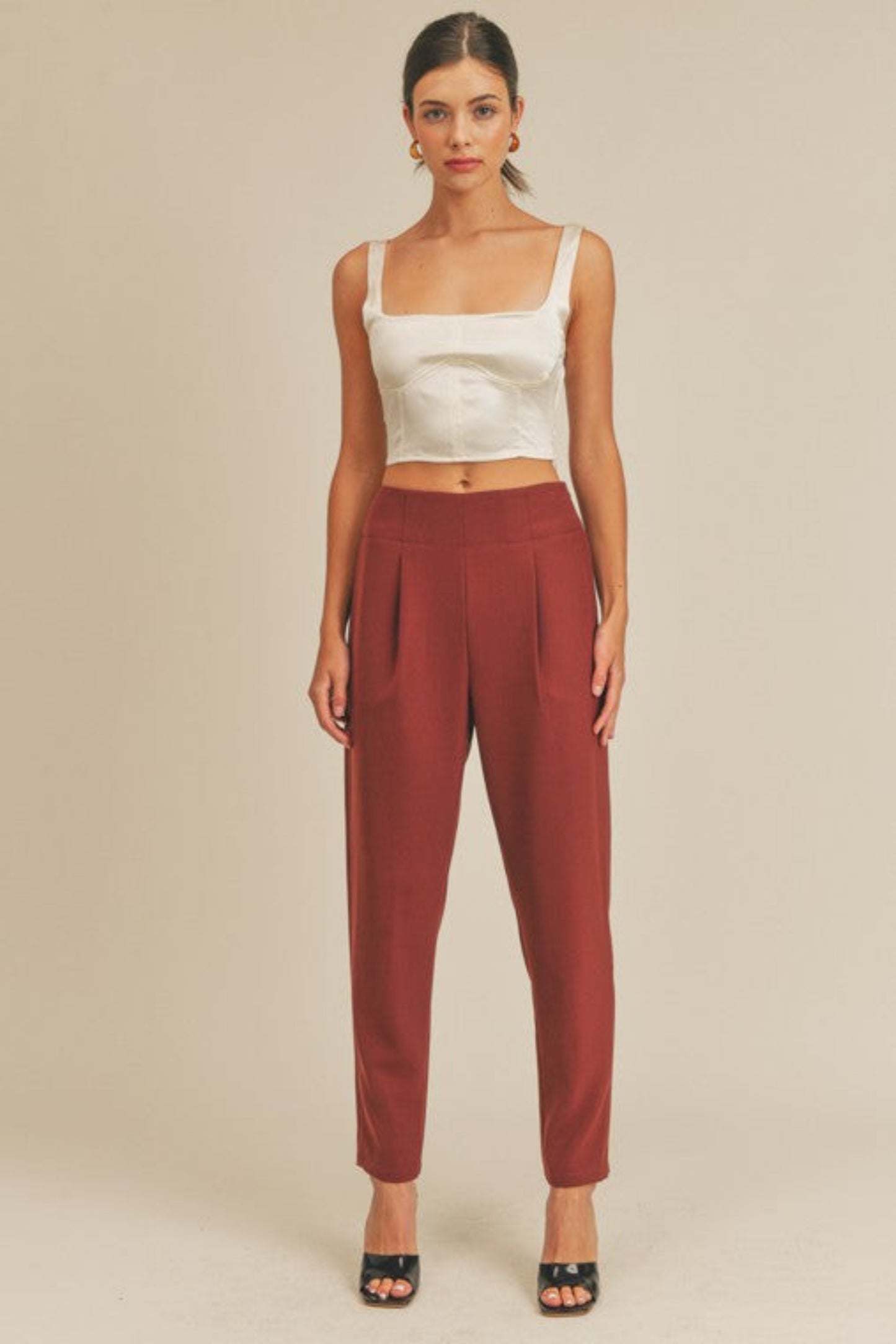 Malia Cranberry Suit Jogger