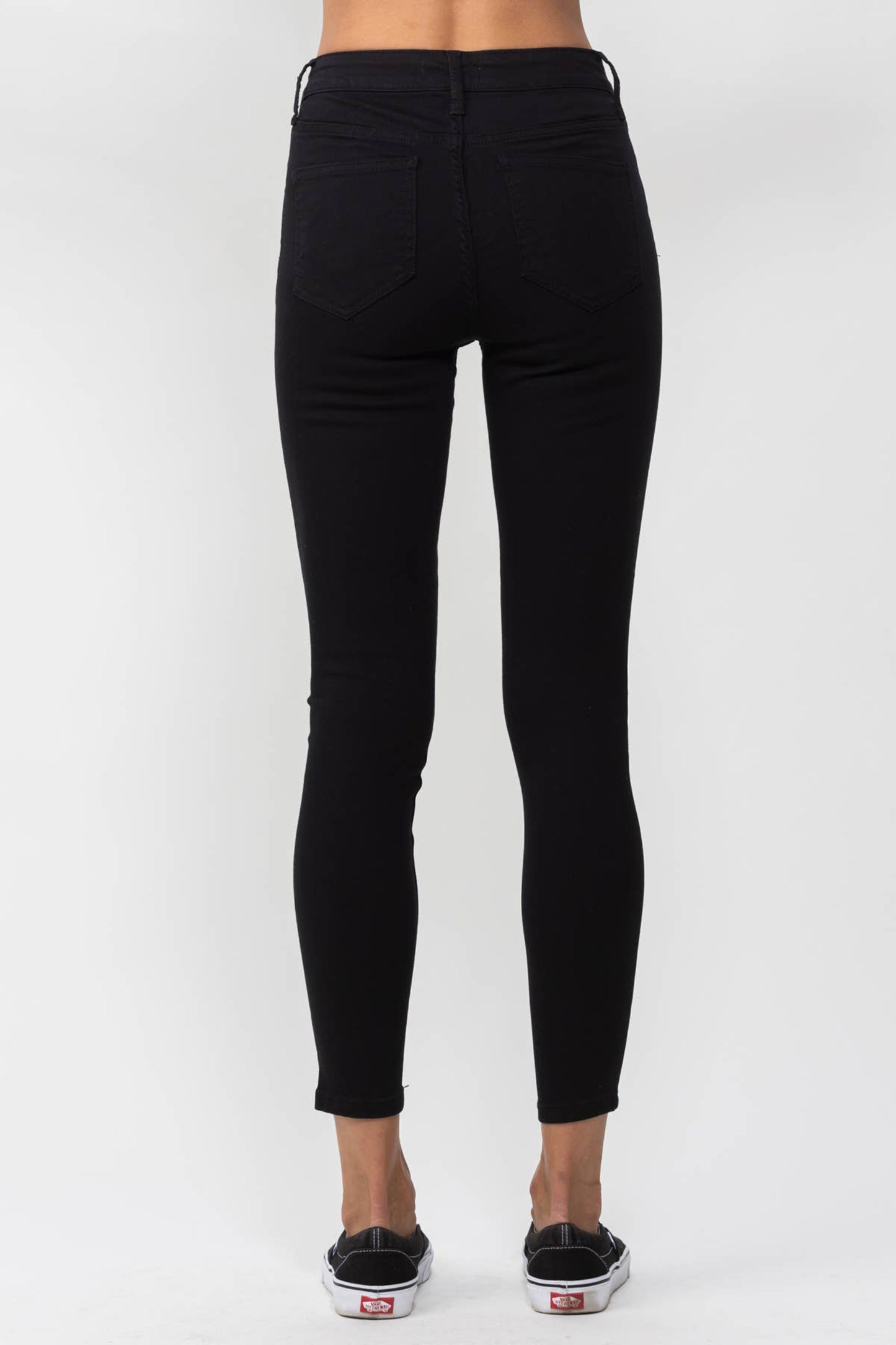 Onyx High Rise Knee Slit Skinny