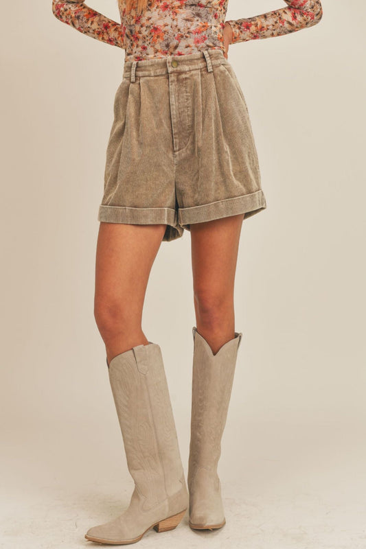 Boyfriend Roll Up Corduroy Shorts