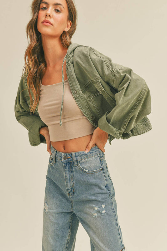 Olive Cotton Jacket