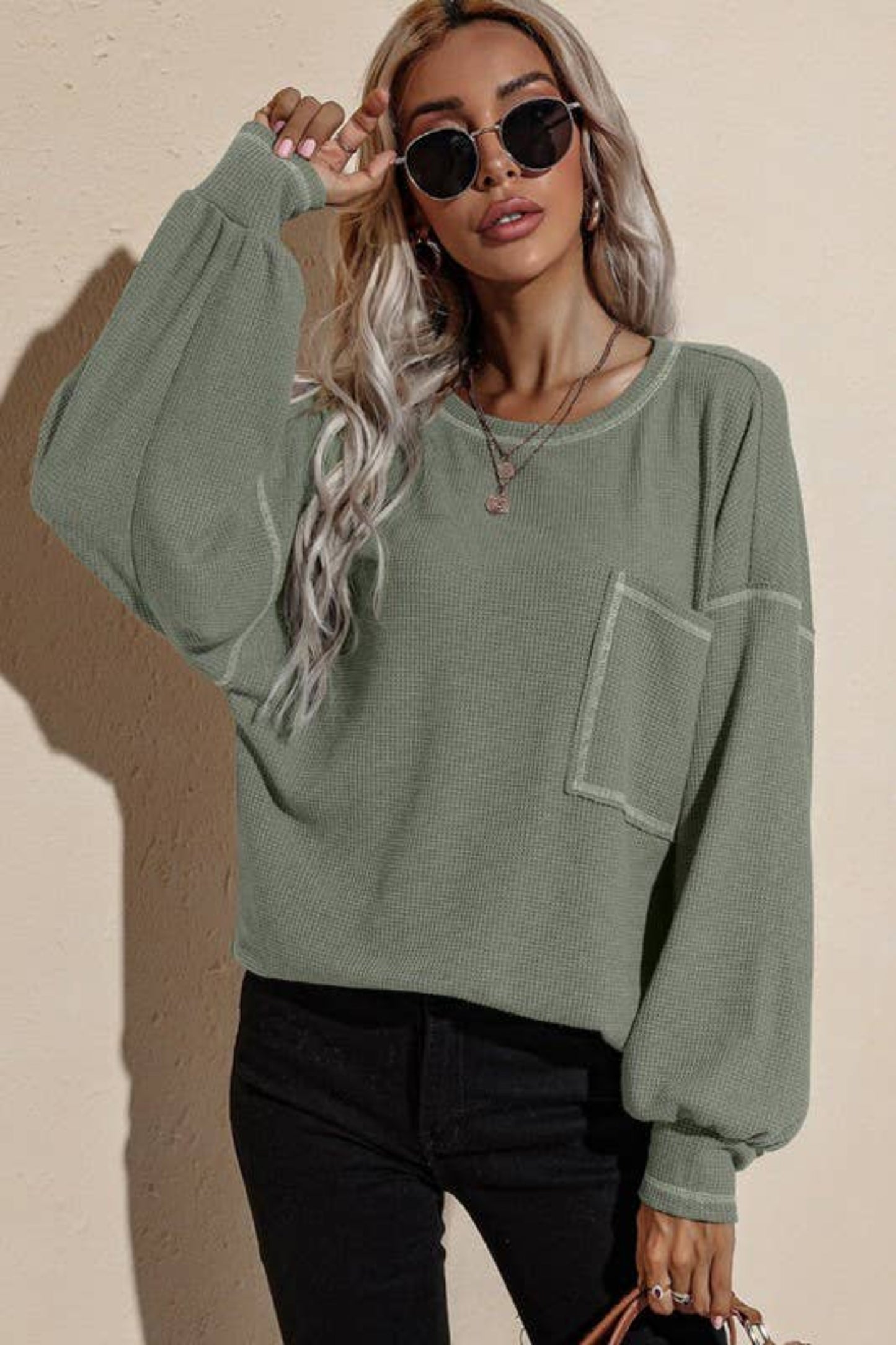 Loose Solid Color Sweater
