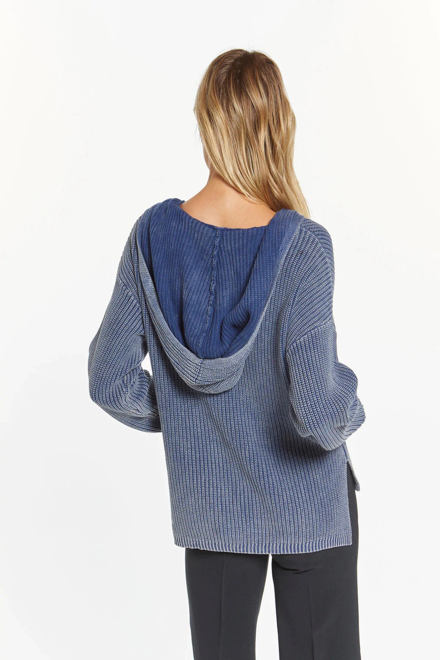 Frosted Blue Hooded Sweater