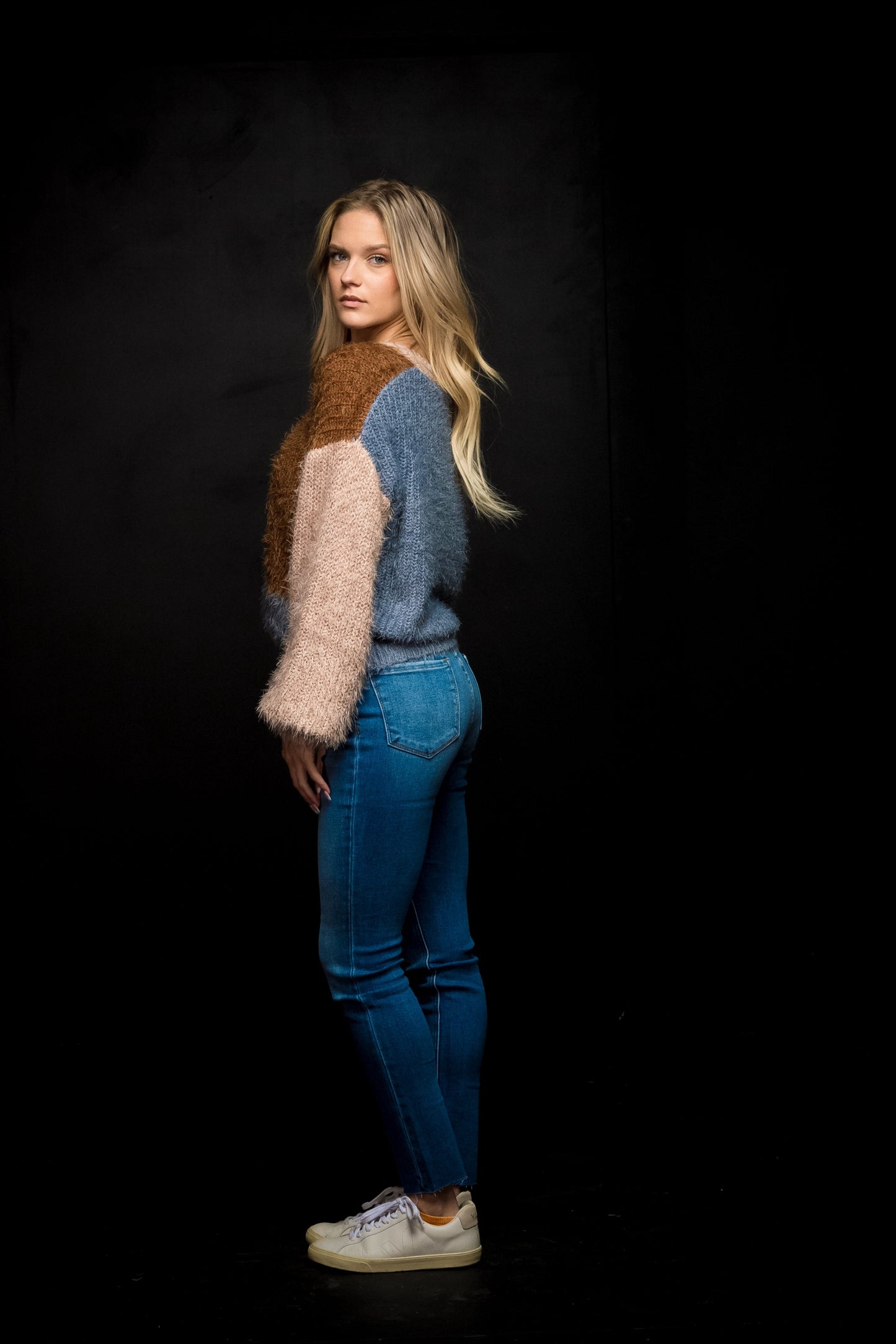 Emma Color-block Cardigan Sweater